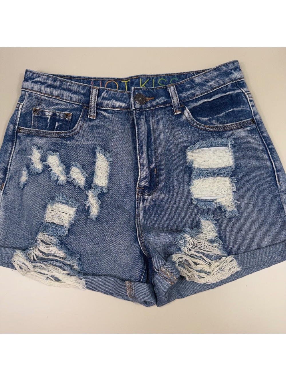 Hot Kiss Women’s Distressed Denim Shorts Size 7